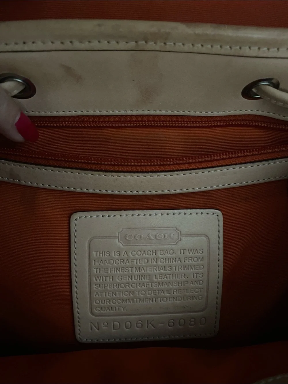 Coach Brown Signature Canvas Backpack with Tan Leather Trim